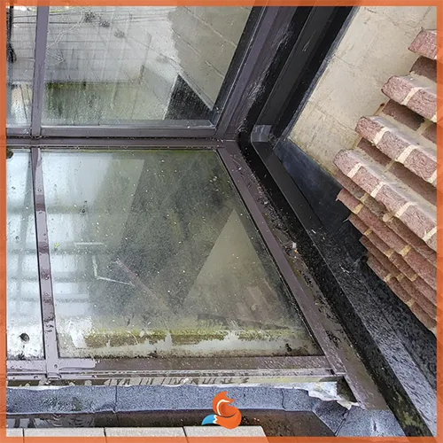 Glasbewassing — voor de reiniging